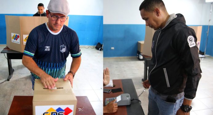 Representantes del Monagas SC participan en simulacro electoral en defensa del Esequibo