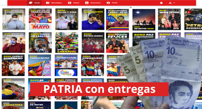 ¡Semana de bonos PATRIA! Estas son las entregas del 20 al 25 de noviembre del 2023