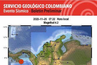 Sismo de 4,9 sacude frontera de Colombia y Panamá