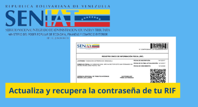 Aprende a actualizar el RIF y recuperar la contraseña