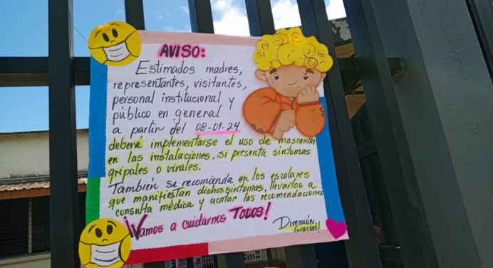 Colegios de Maturín instan a padres y representantes a que estudiantes asistan con mascarillas