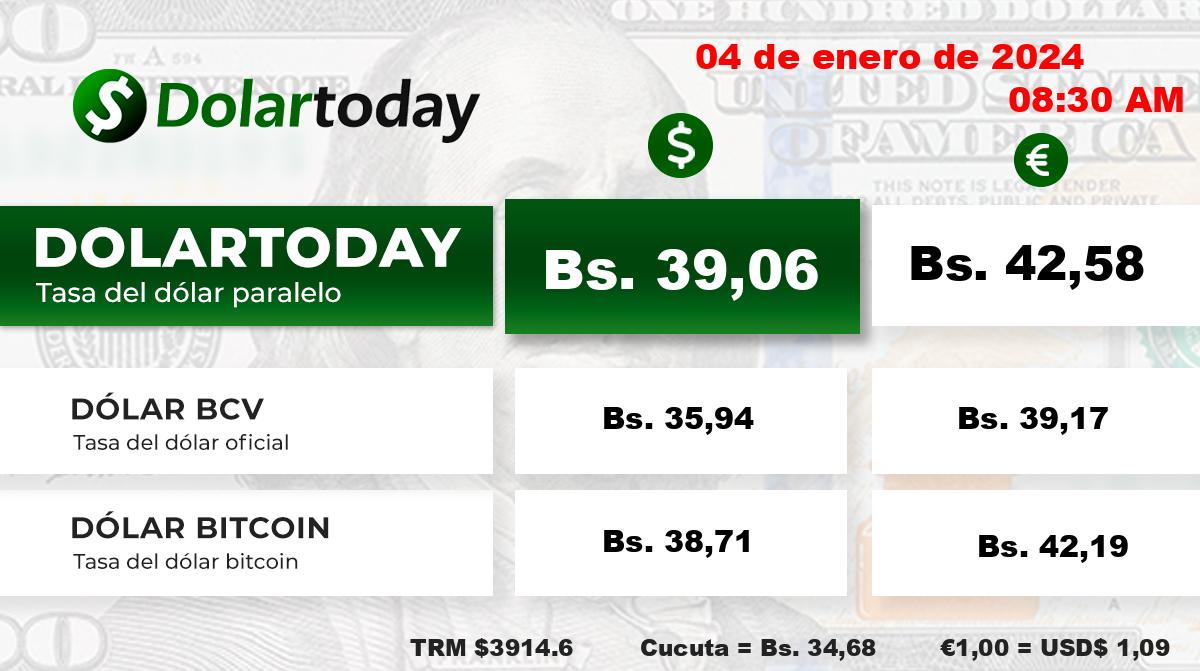 dolartoday en venezuela precio del dolar este jueves 4 de enero de 2024 laverdaddemonagas.com dolartoday en venezuela1