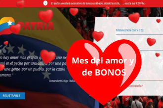 mes del amor y de los bonos Patria