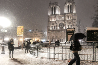 Frío extremo en Francia