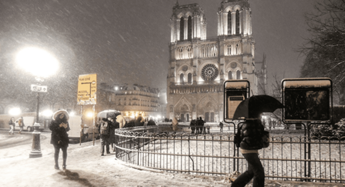 Frío extremo en Francia: una persona fallecida y tres regiones en estado de emergencia