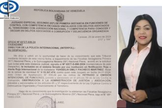 Alerta roja internacional contra Emily Pacheco, exdirectora de auditoría de la Defensa Pública (DP)