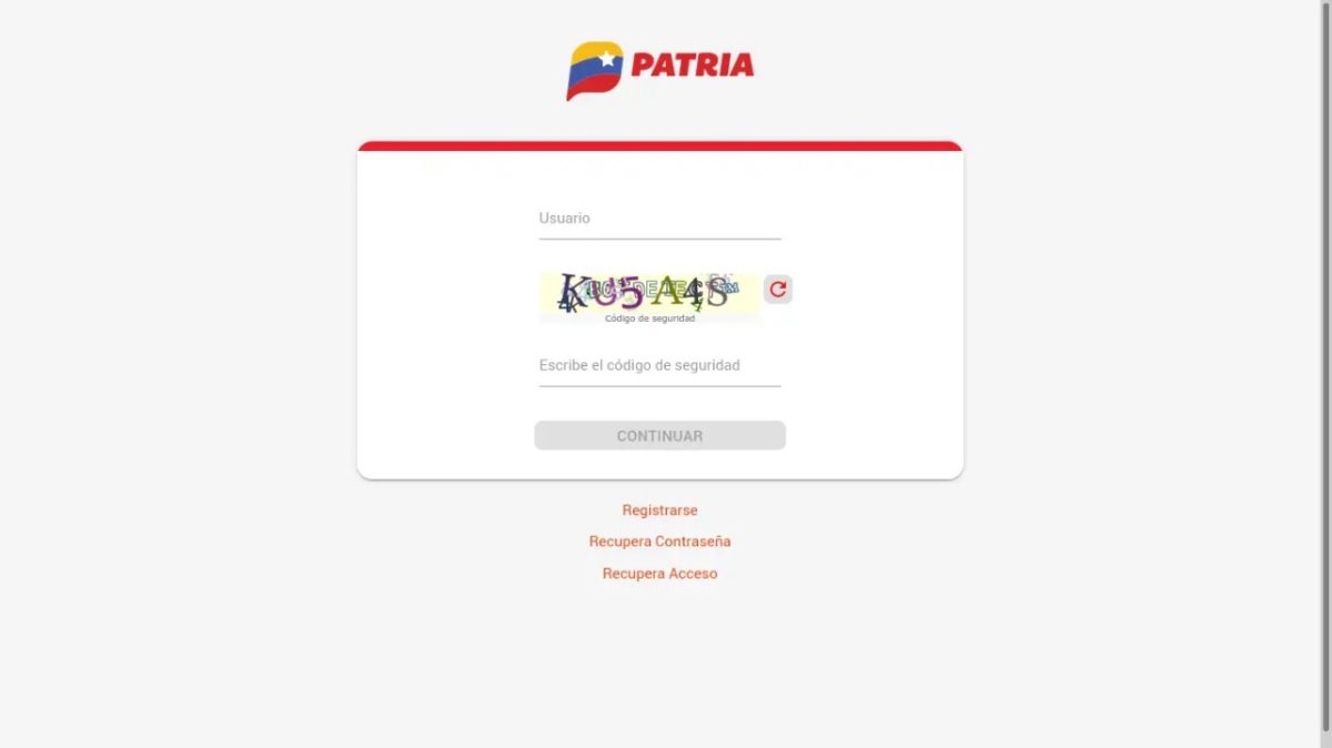 contraseña PATRIA