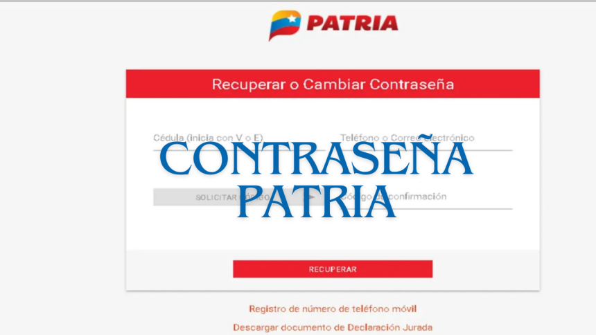 contraseña PATRIA