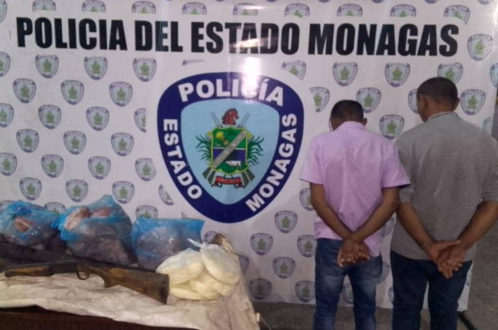 Polimonagas captura en Curiepe a dos sujetos