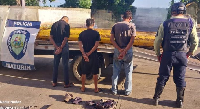 Sorprendido trío hurtando material estratégico en Los Silos de Boquerón 