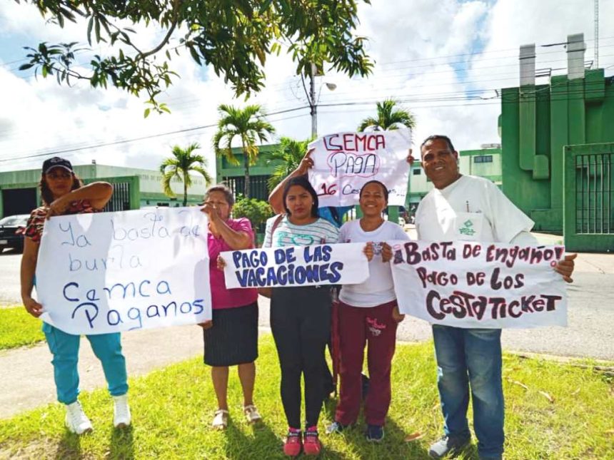 Trabajadores de Cemca descontentos