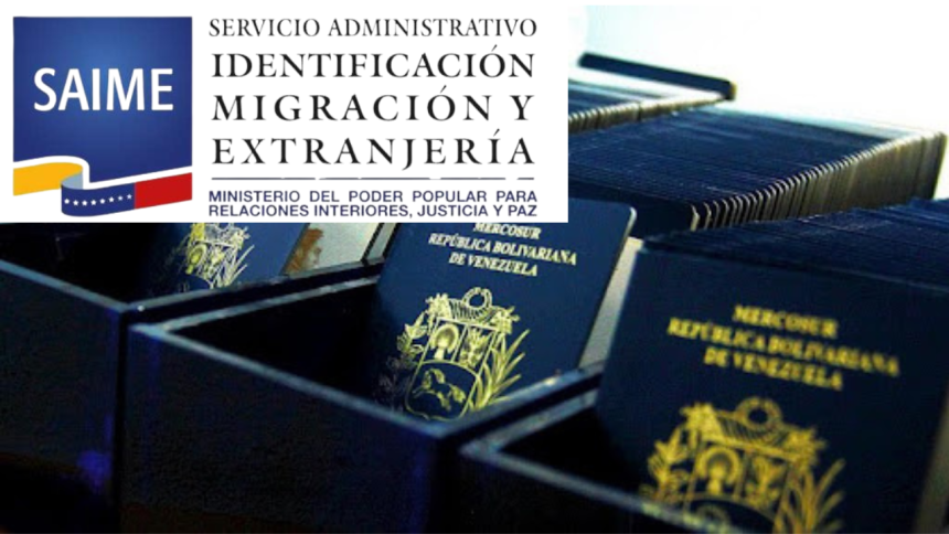 pasaporte en el SAIME