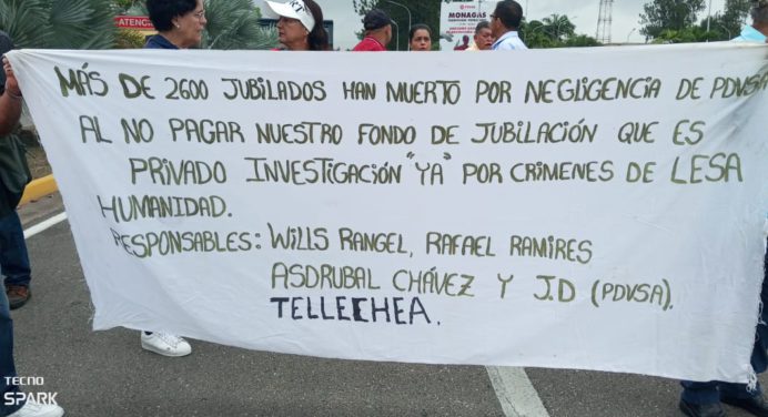 Nuevamente jubilados de Pdvsa protestaron solicitando pagos