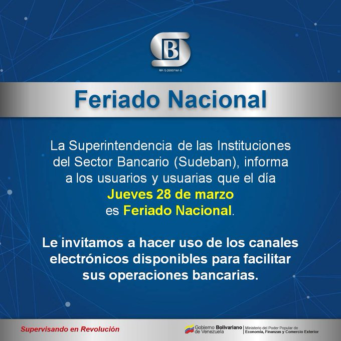 asi trabaja la banca en venezuela el 28 y 29 de marzo laverdaddemonagas.com image