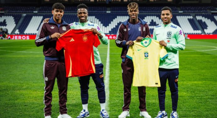 España y Brasil juegan un amistoso en contra del racismo