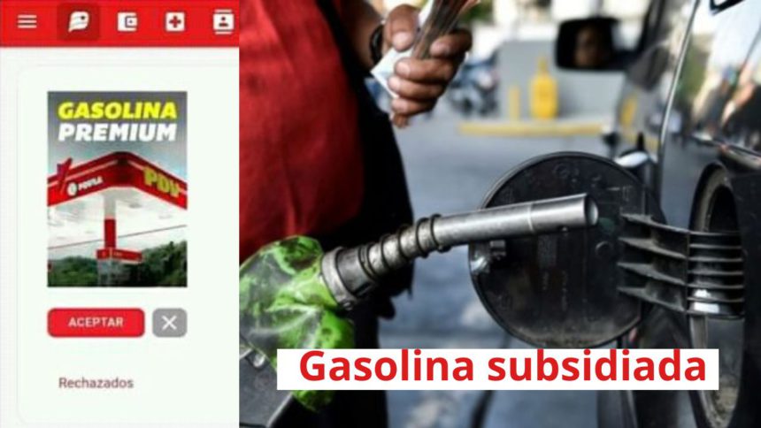 gasolina subsidiada con calendario