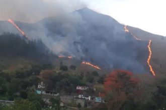 incendio en el cerro