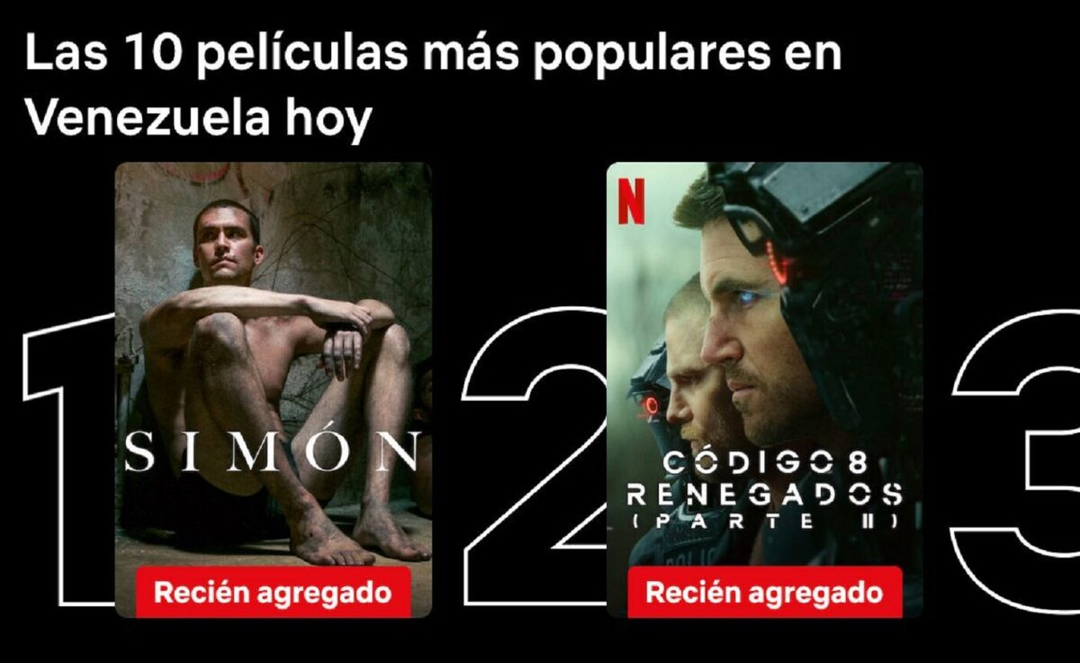 Película "Simón" lidera el top 10 en Netflix  Venezuela