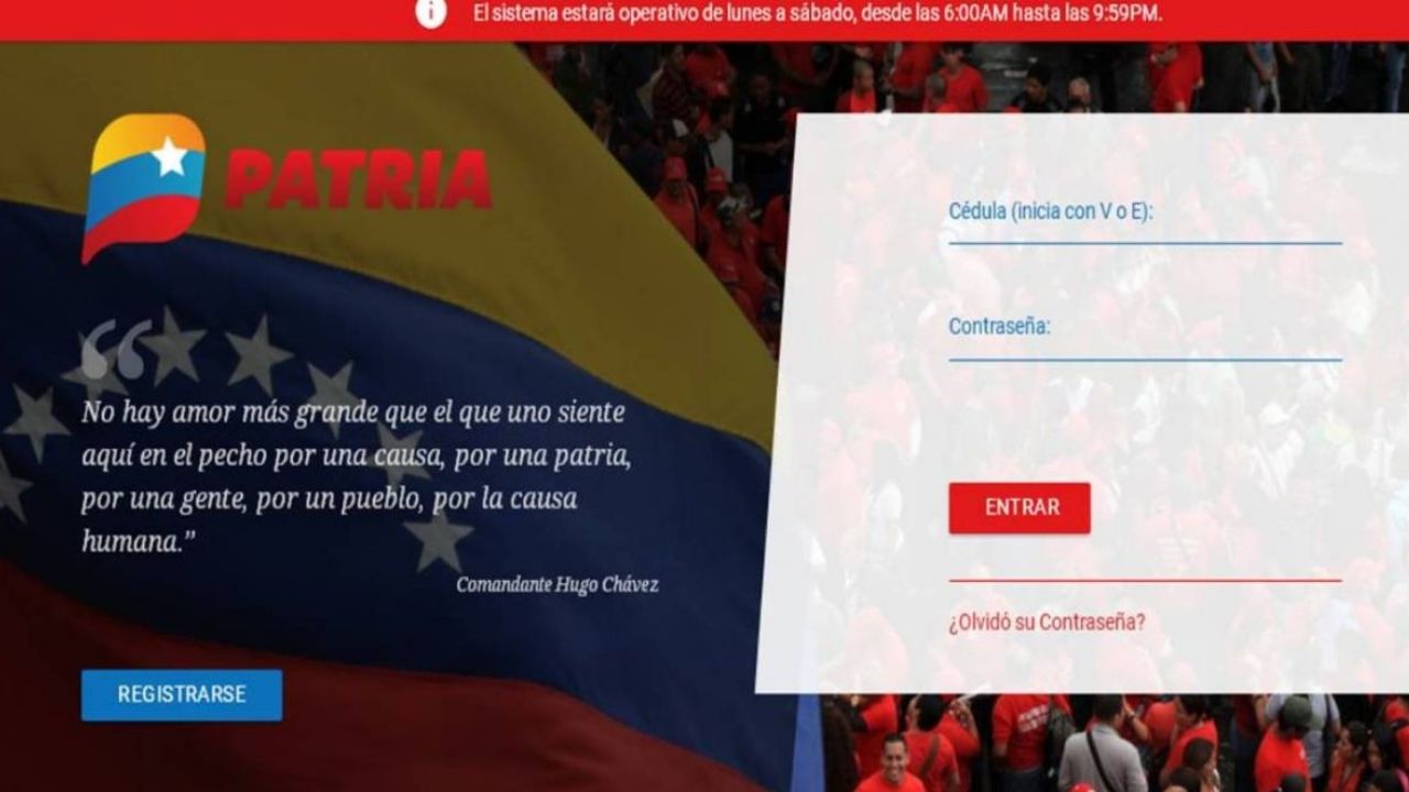 Plataforma Patria inicia pago de bono por 1.440 bolívares