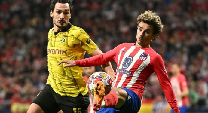 Borussia Dortmund buscará la remontada ante el Atlético de Madrid por la Champions League