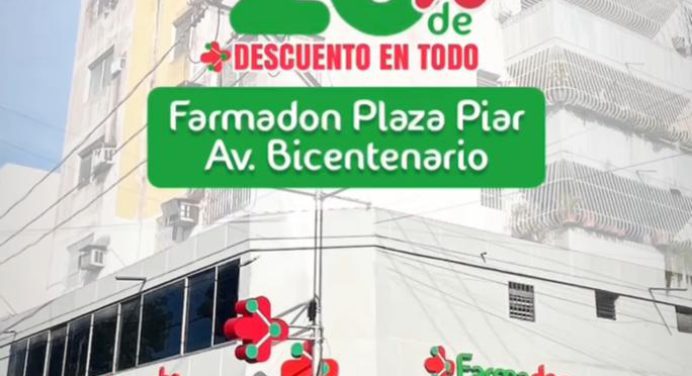 Este 28 de abril culmina promoción del 20 % de descuento los domingos en Farmadon