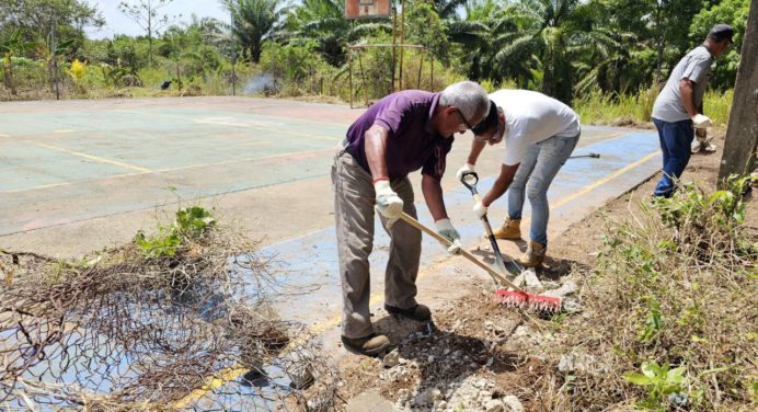 Inician rehabilitación en escuela, cancha y ambulatorio de Zamuro Adentro