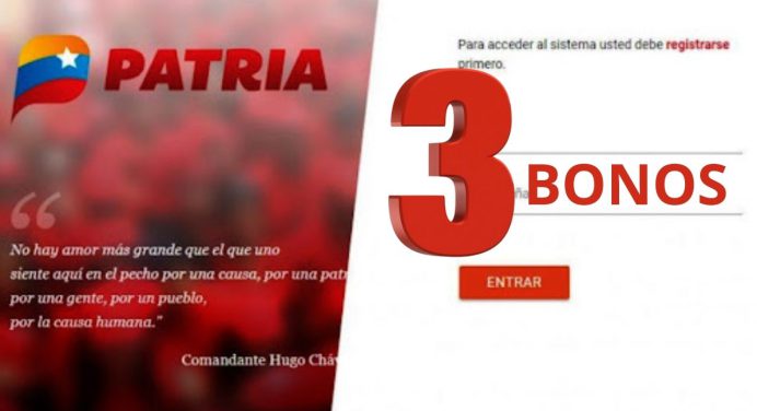 Tres BONOS PATRIA activos DESDE este 15 abril 2024