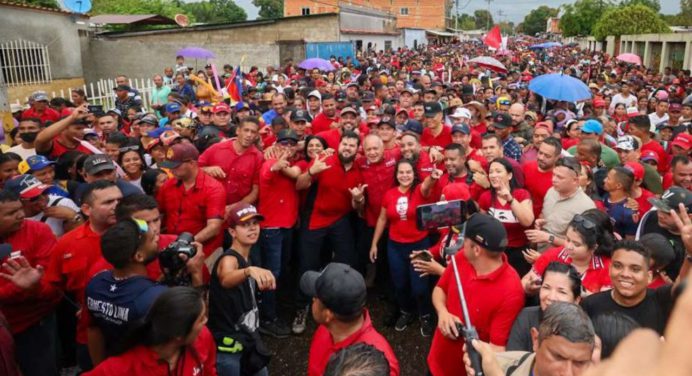 Diosdado Cabello marchó en Caicara en rechazo a las sanciones