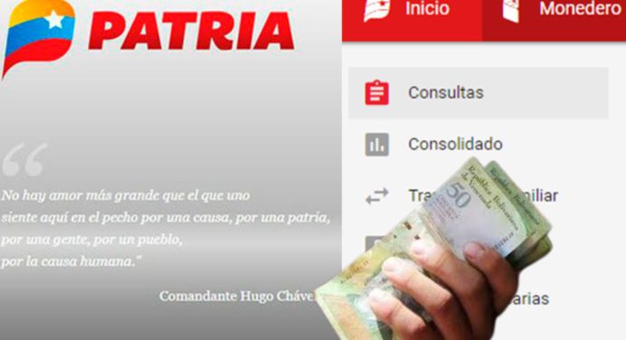 El Dinero en PATRIA de la semana llega con el BONO de 1.800 bolívares ¡ACTIVOS YA!