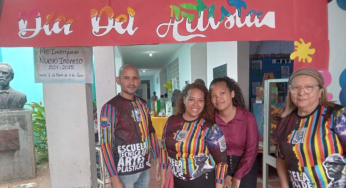 Estudiantes de la escuela Eloy Palacios celebraron el día del Artista plástico