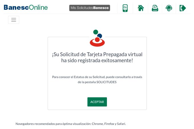 Banesco activó su tarjeta prepagada internacional: Conoce cómo solicitarla