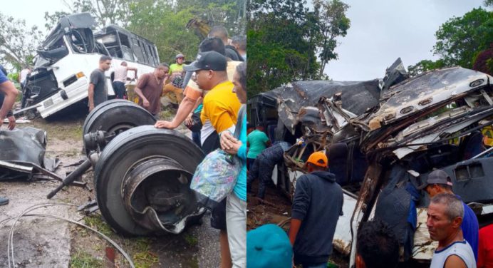 Identifican a la persona fallecida y a los heridos del vuelco de autobús en Caripe