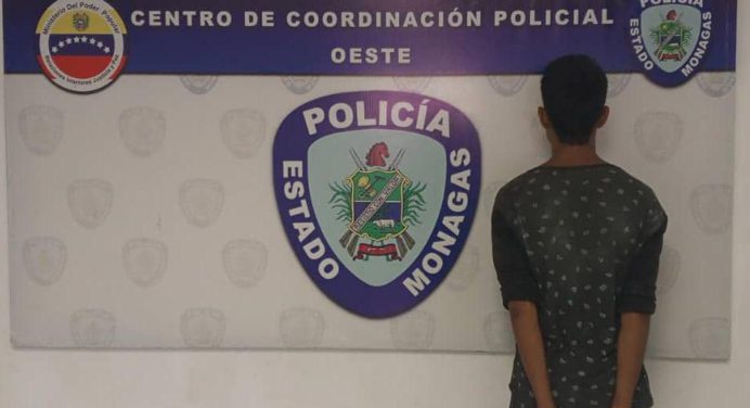 Polimonagas detuvo a un sujeto que agredió a su madre en Santa Bárbara