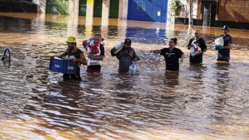 por inundaciones