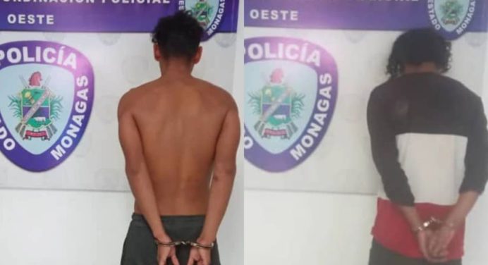 Polimonagas detiene a dos sujetos por porte ilícito de armas en Caicara