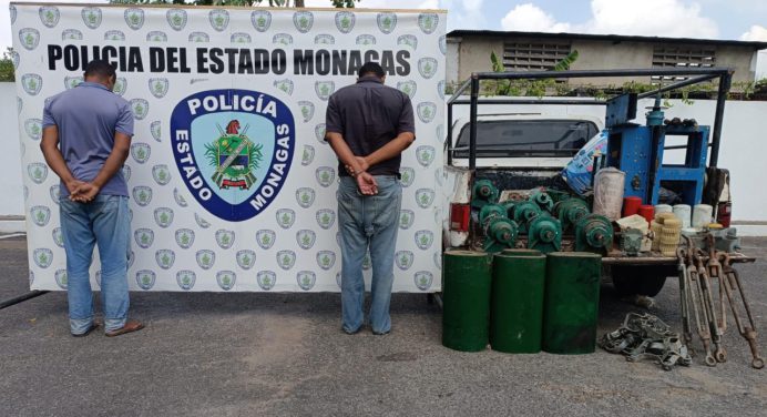 Polimonagas detuvo en Uracoa a dos sujetos por hurto en una granja