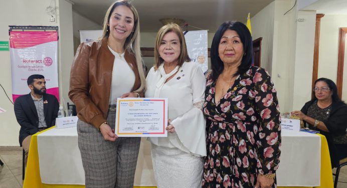 Rotary Guarapiche San Simón reconoce labor social de primera dama de Monagas