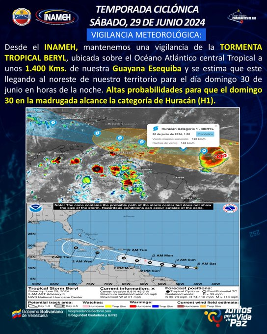 atencion se preve tormenta tropical en el pais la noche de este 30 de junio laverdaddemonagas.com image