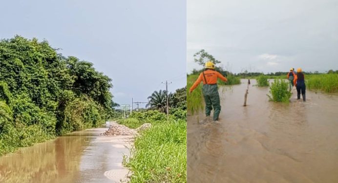 Autoridades de Barinas atienden zonas afectadas por crecida del Río Santo Domingo