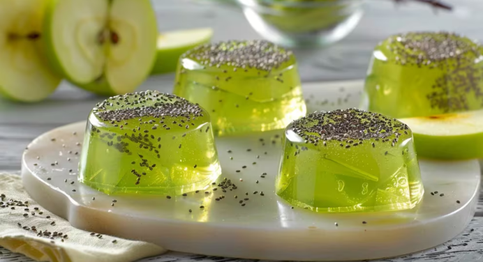 GELATINA de MANZANA VERDE con CHÍA +RECETA rica en COLÁGENO #10JUN