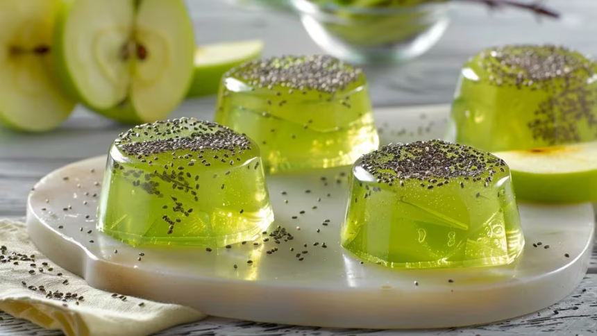 GELATINA de MANZANA VERDE con CHÍA +RECETA rica en COLÁGENO #10JUN