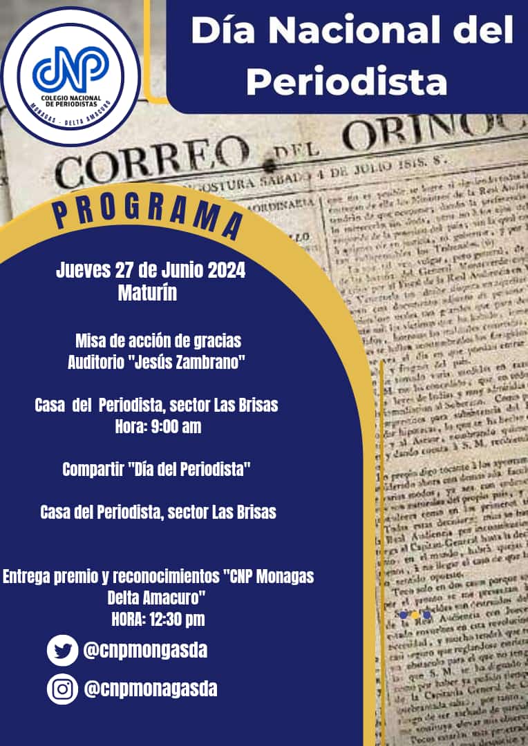 Jorge Hernández: CNP Monagas Delta Amacuro conmemora el día nacional del Periodista 2 jorge hernandez cnp monagas delta amacuro conmemora el dia nacional del periodista laverdaddemonagas.com cnp