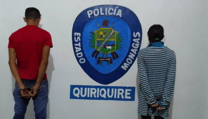 Detienen a pareja en Quiriquire