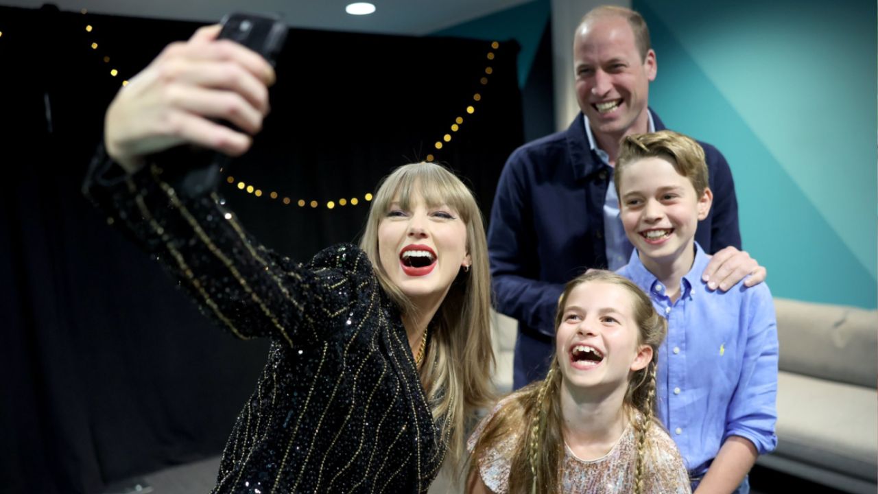 Taylor Swift se fotografió con el príncipe Guillermo y sus hijos durante concierto
