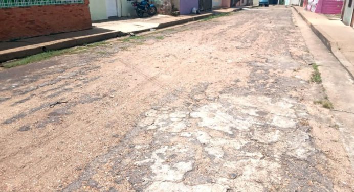 Vecinos de la calle I de Alto Guri piden una gota de asfalto para la vía