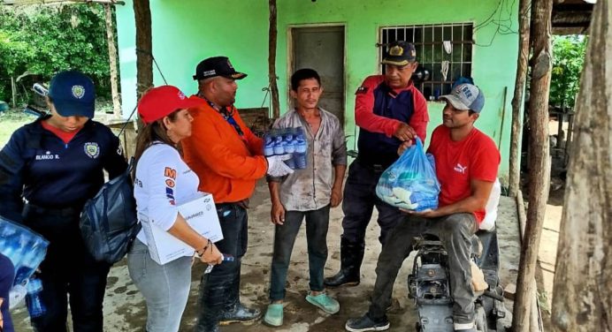 Alcaldía de Ezequiel Zamora atiende a familias afectadas por las lluvias