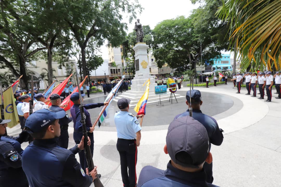 Parada policial de la PNB, Polimonagas, Polimaturín, Polipiar y la Unes en la plaza Bolívar de Maturín.