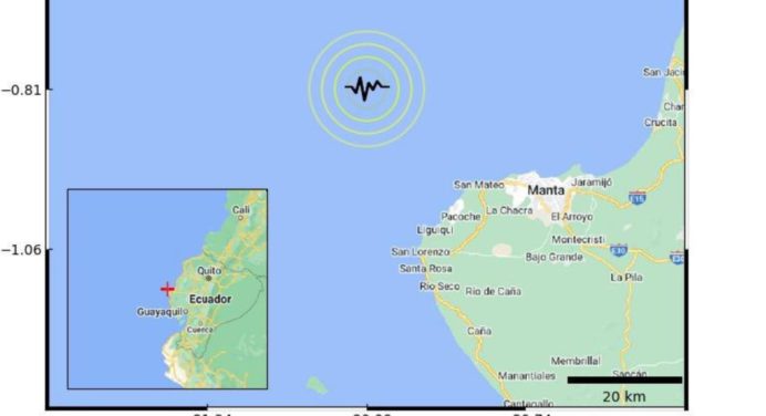 Sismo de 4,6 grados sacude las costas de Ecuador sin causar daños