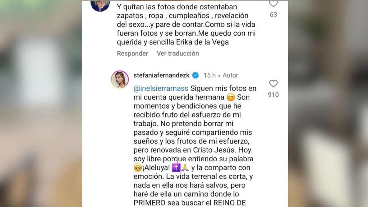 Stefanía Fernández recibe críticas de Hater por predicar la palabra de Dios