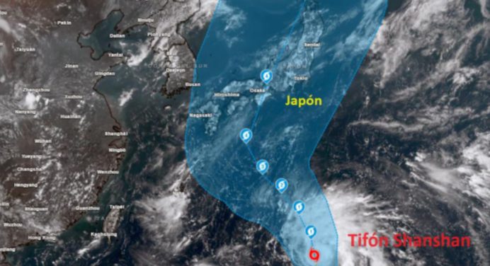 El Tifón Shanshan avanza hacia Japón generando temor en todo el país